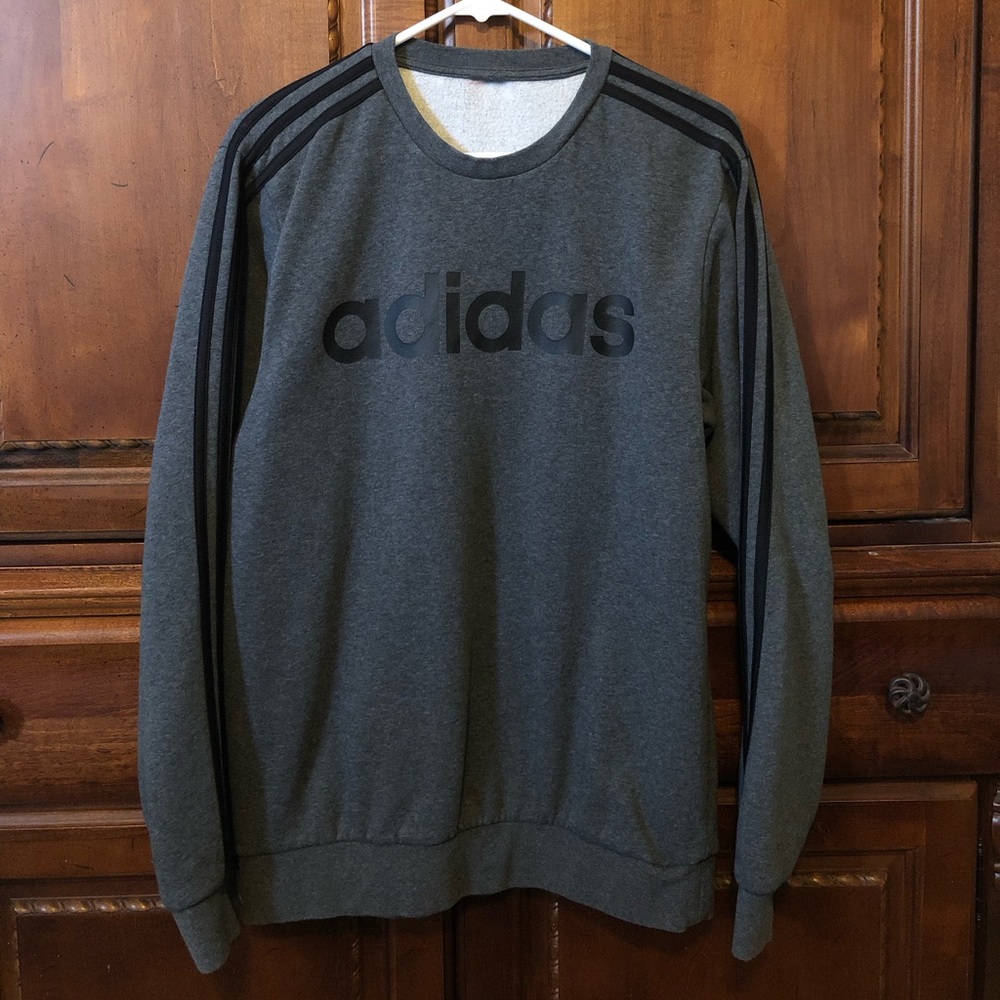 Adidas Gray crew neck sweater, men’s medium
